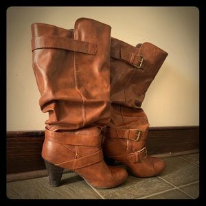 Mid Calf boot with small heel